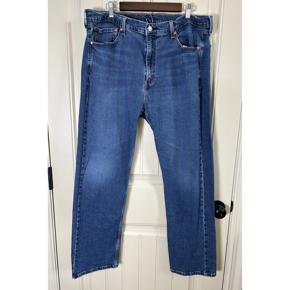 Levi 505 Men Jeans Size 40x32 Blue Denim Medium Wash Straight Leg Workwear